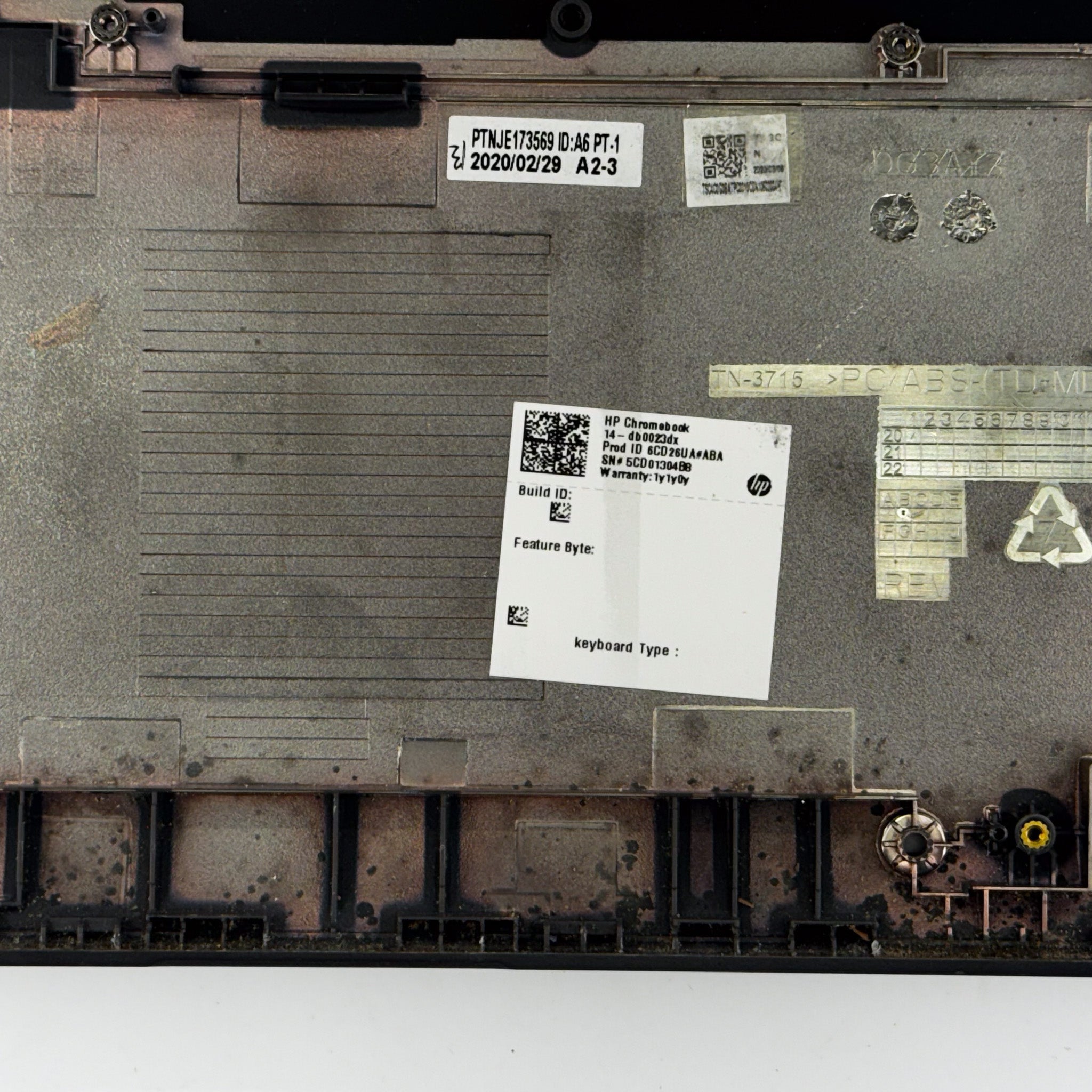 HP Chromebook 14-DB0023DX Bottom Case
