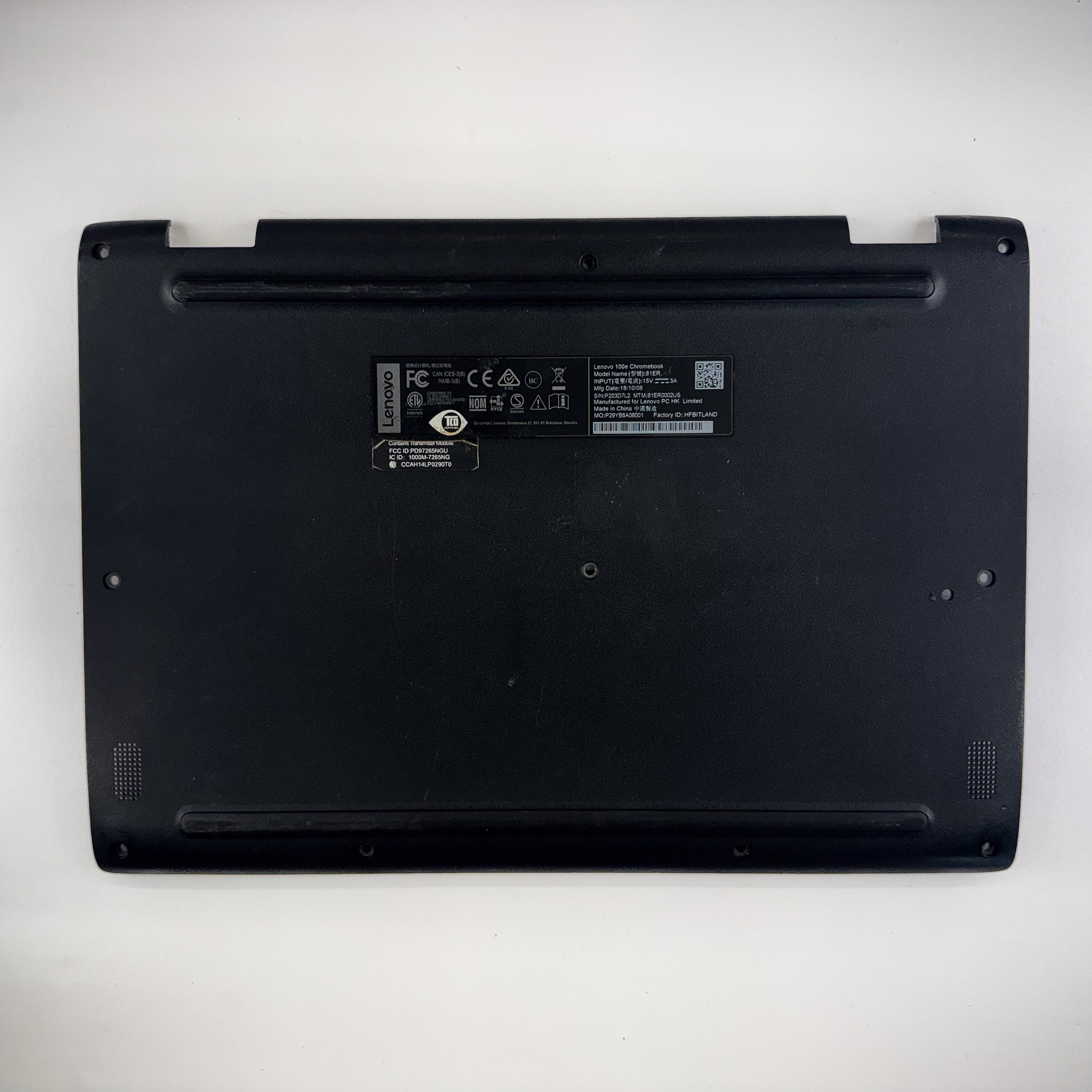 Lenovo Chromebook 100e G1 Bottom Case