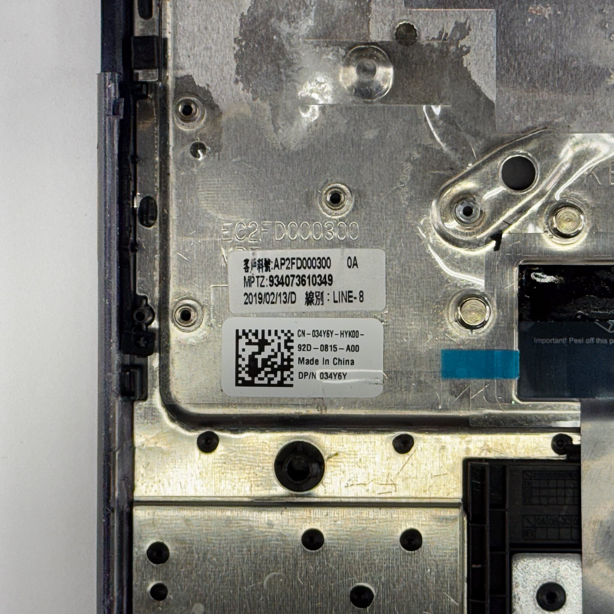 Dell Chromebook 3100 2in1 No WFC Palmrest