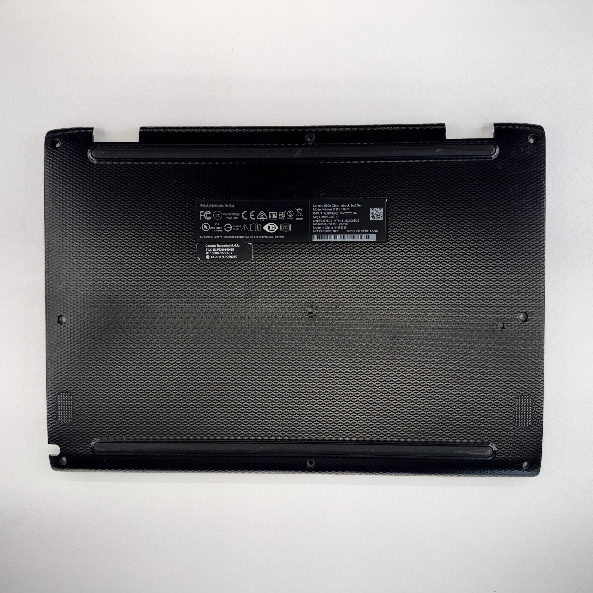 Lenovo Chromebook 500e G2 Bottom Case