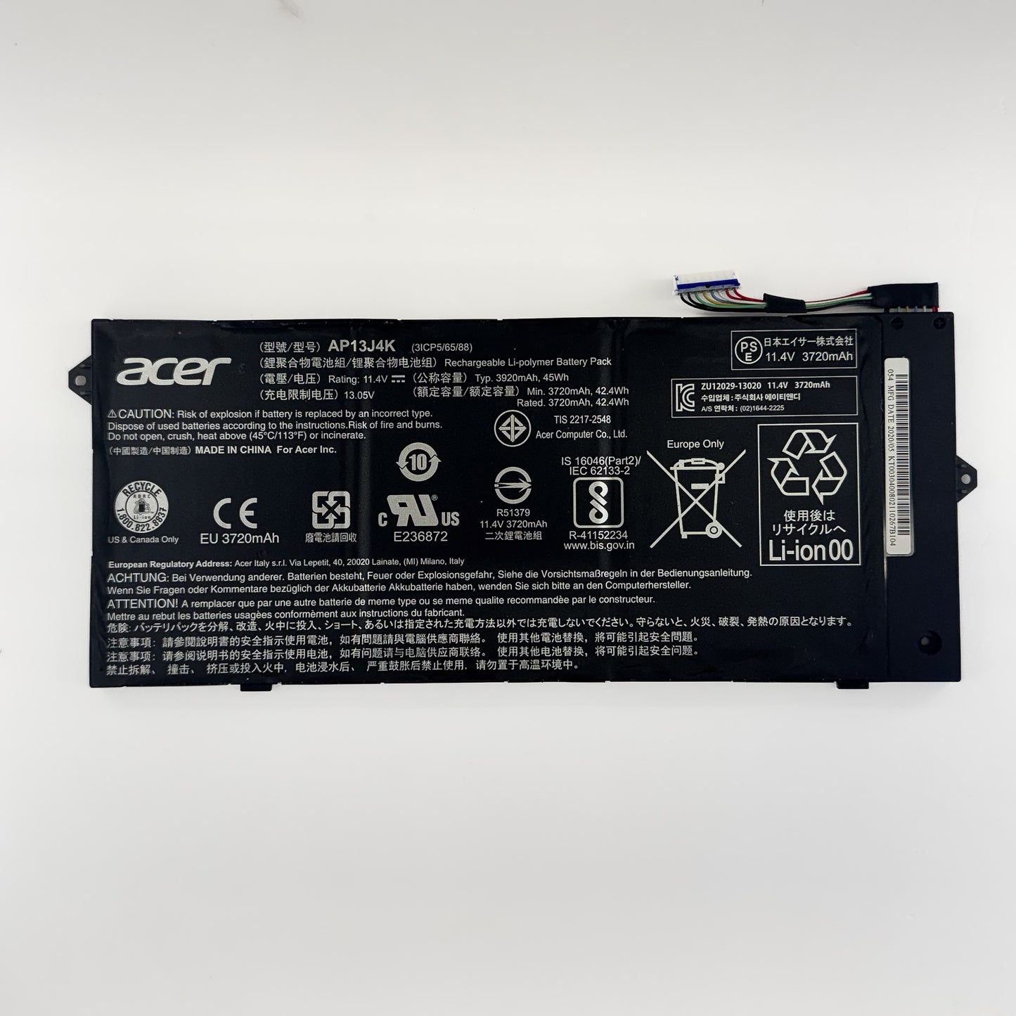 Acer Chromebook C851T Battery