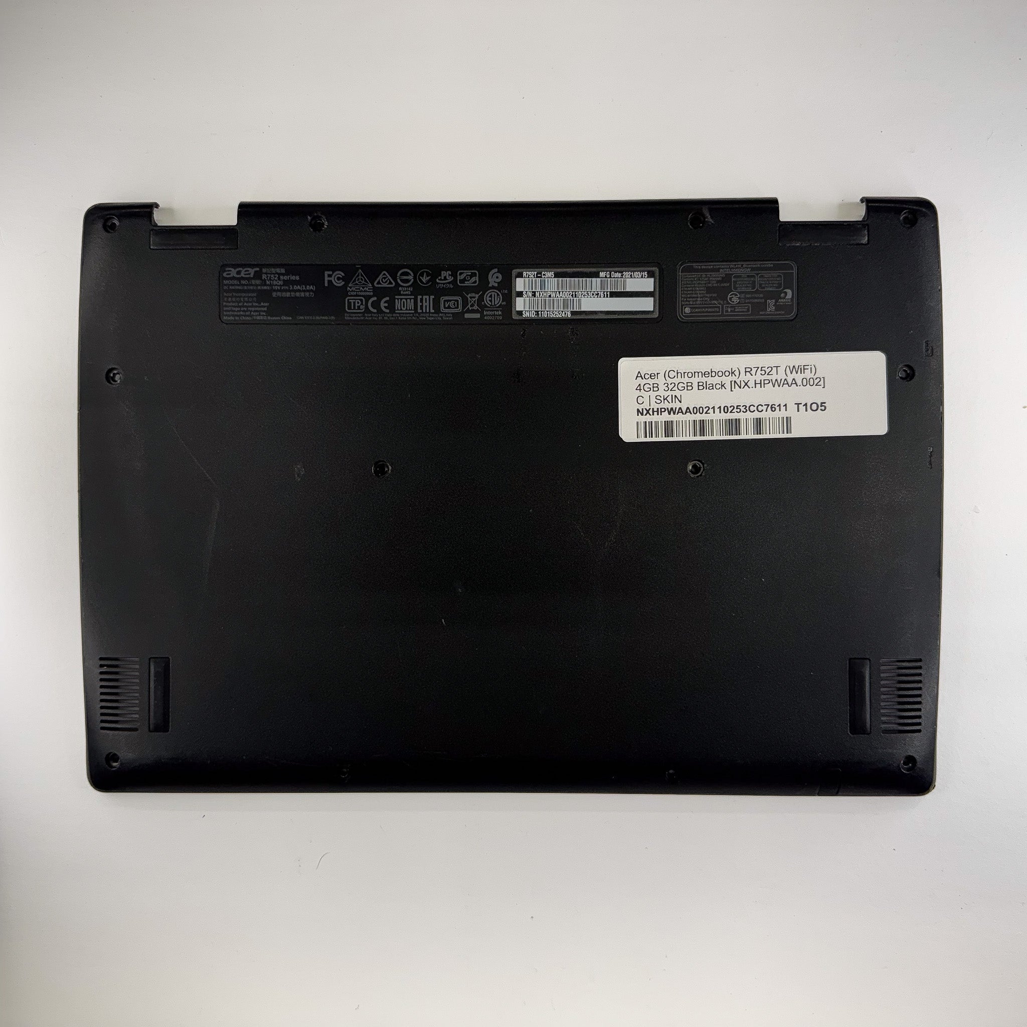 Acer Chromebook R752T Bottom Case