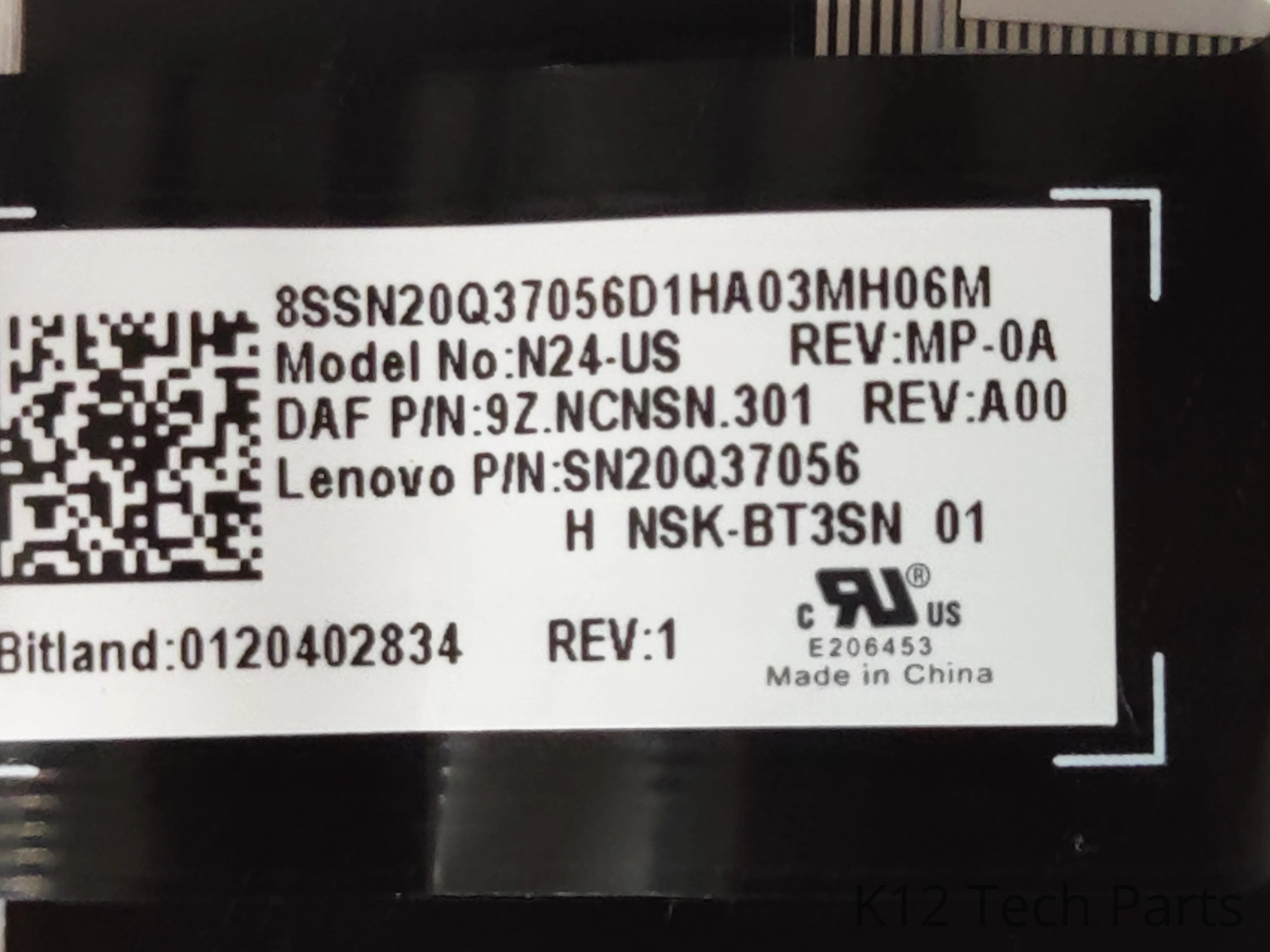 Lenovo Chromebook 11 100e Gen 2 AST (AMD) Palmrest, no touchpad